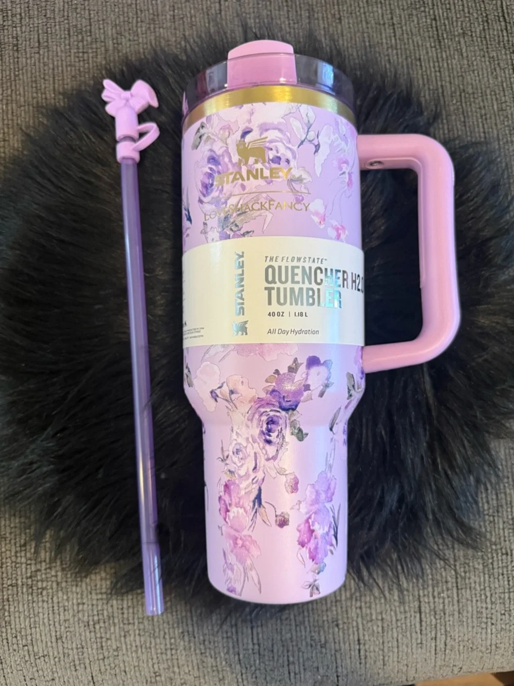 Stanley Floral Quencher Tumbler in Pink and Lavender NOT FOR SALE - Picture 3 of 8
